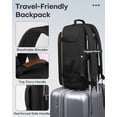 thumbnail image 6 of HOTOR Travel Backpack for Women, TSA-Friendly Carry-On Bag with Packing Cubes, Multi-Compartment, Water-Resistant Lightweight Travel Bag, Black,17" x 13" x 7.9", 6 of 7