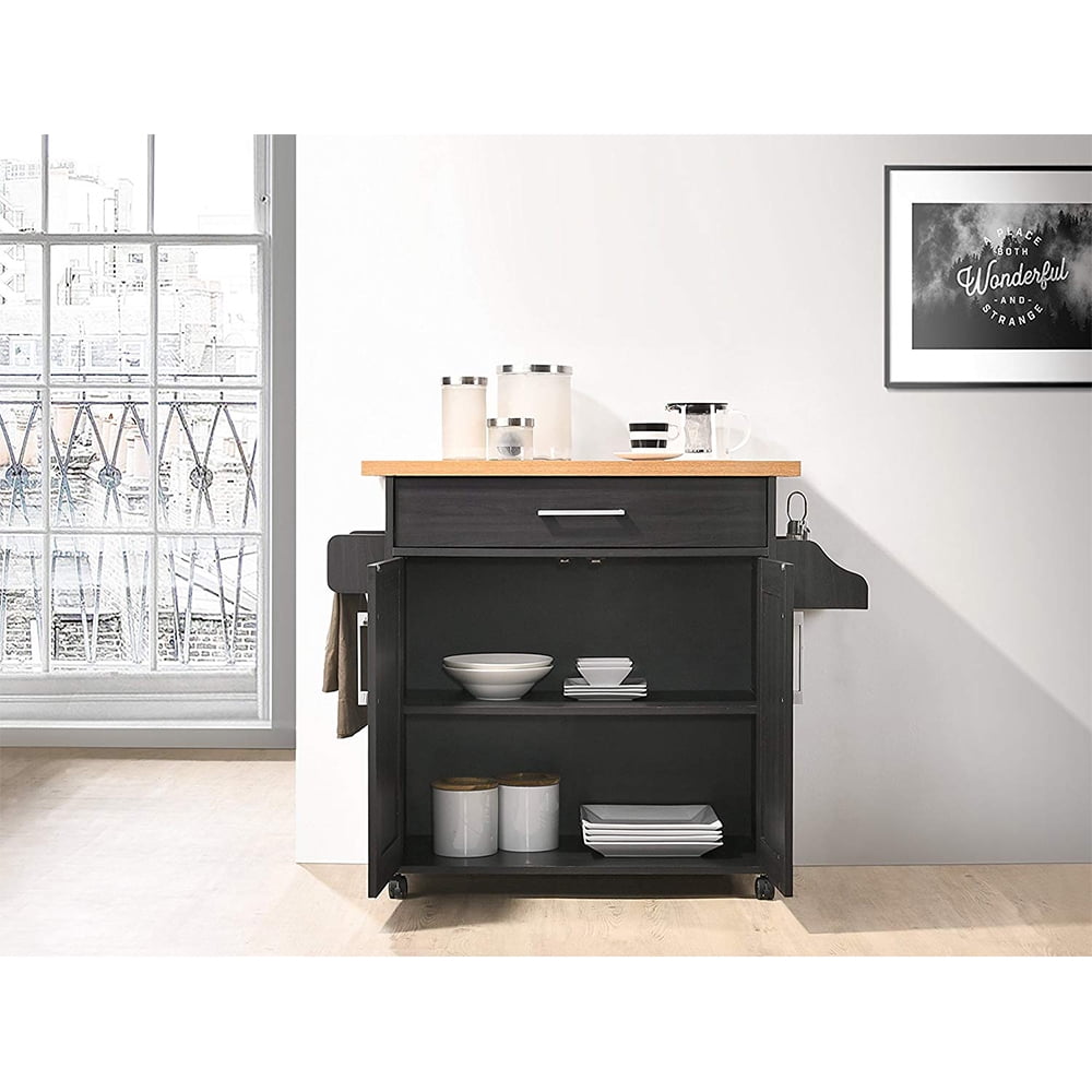 Îlot de cuisine mobile avec panneaux amovibles/roues/armoire de chariot