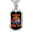 thumbnail image 5 of Best Truckin' Mom Ever Swivel Keychain Dog Tag Stainless Steel or 18k Gold, 5 of 10