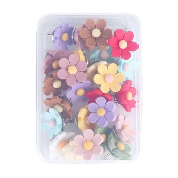 20/30Pcs Sunflower Push Pins Cork Notice Board Pushpin Decorative Thumb Tacks Map Pins for Displaying Picture Note