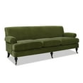 thumbnail image 2 of Jennifer Taylor Home Alana 88" Lawson Living Room Three-Cushion Tightback Sofa Couch with Metal Casters, Olive Green, 2 of 9