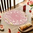 thumbnail image 4 of BingTong Plaid Hearts Round Valentine Placemats, Anniversary Wedding Round Table Mats for Dining Decoration Happy Valentine's Day Pads Hot Mats for Kitchen Counter Decorative E, 4 of 6