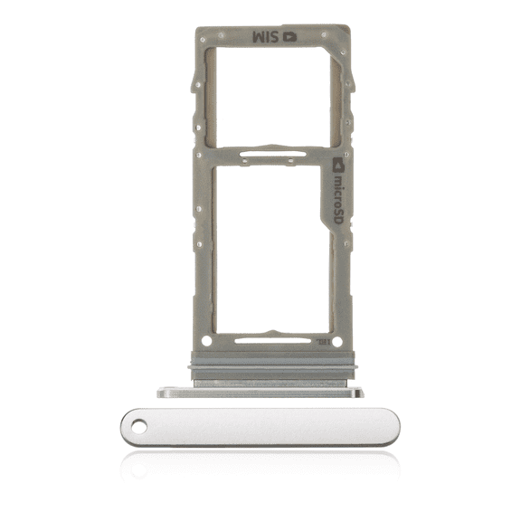 Replacement Single Sim Card Tray Compatible For Samsung Galaxy Note 10 Plus / 5G (Aura Glow / Silver)