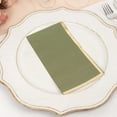 Efavormart 50 Pack Olive Green Soft 2 Ply Dinner Paper Napkins with Gold Foil Edge, Disposable ...