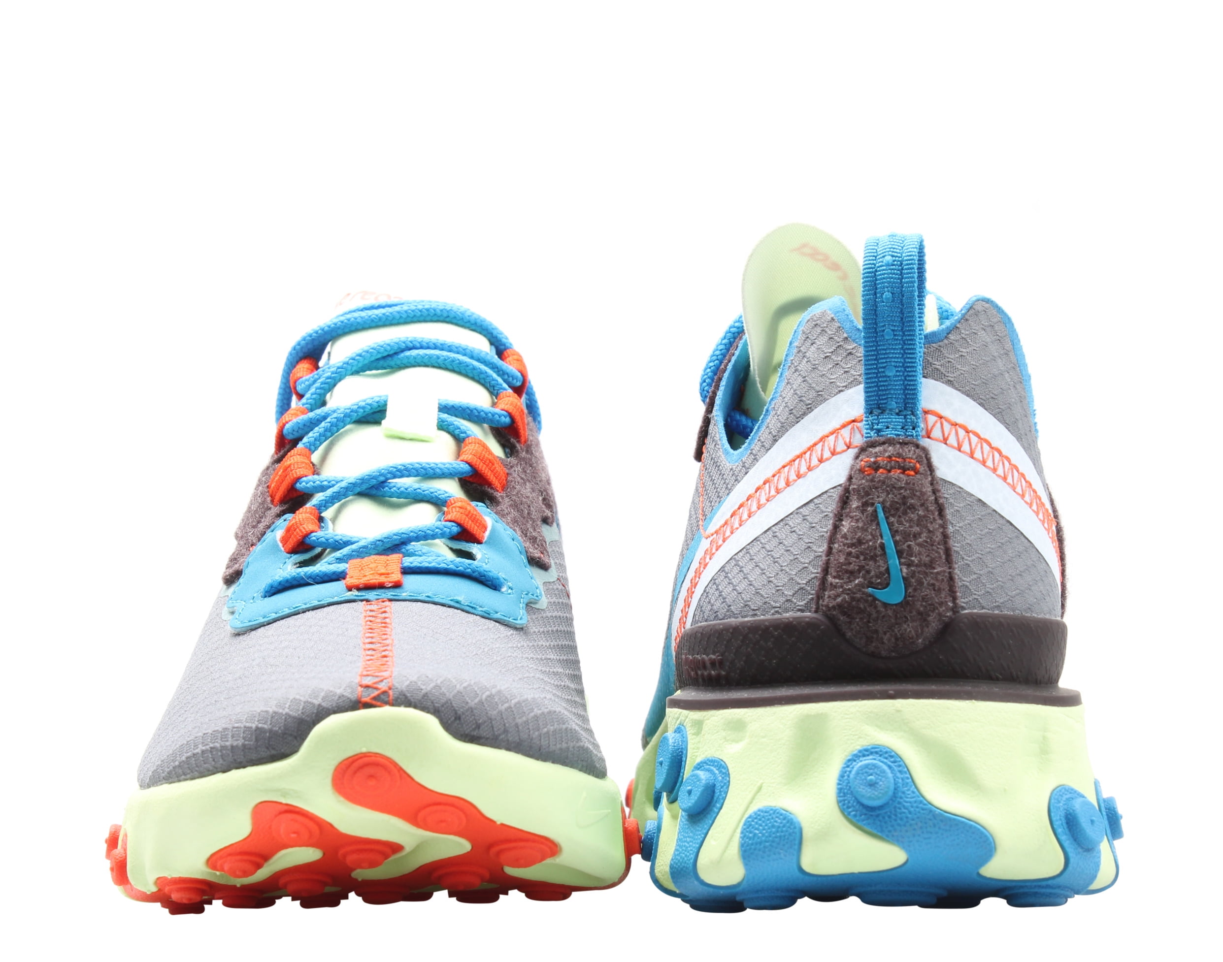 Nike React Element 55 Se Volt Blue Dark Grey Men S Running Shoes Ct1142 700