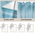 thumbnail image 5 of Swag Valance Curtains for Windows, Teal Blue Light Filtering Kitchen Curtains with Rod Pocket, Modern Abstract Art Ombre Striped Decorative Window Treatment Valances for Living Room, 36x63 - 2 PCS, 5 of 9