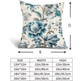 thumbnail image 5 of Chinoiserie Pillow Cover 20x20 Inch Spring Summer Vintage Flower Teal Throw Pillow Covers Floral Outdoor Pillow Cases Cotton Linen Cushion Covers for Couch Sofa Bedroom Chinoiserie Decor (Pack of 2), 5 of 6