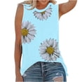 thumbnail image 1 of Frostluinai Savings Clearance 2023! Women Plus Size Tanks Tops Summer Sleeveless Casual Boho Shirts Sunflower Graphic Print Tunics O-neck Tee Camis, 1 of 4