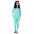 thumbnail image 7 of Moomaya Womens Plain Nightwear Set w/ Pyjama Cotton Sleepwear 2 Pcs Nightdresses, 7 of 7