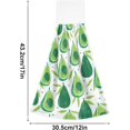 thumbnail image 3 of SKYSONIC 12"x17" Hanging Kitchen Hand Towels Dishcloths Sets with Loop, Cute Fruit Avocado Absorbent Hand Towels 2 Piece Sets Organic Avocado Leaves, 3 of 6