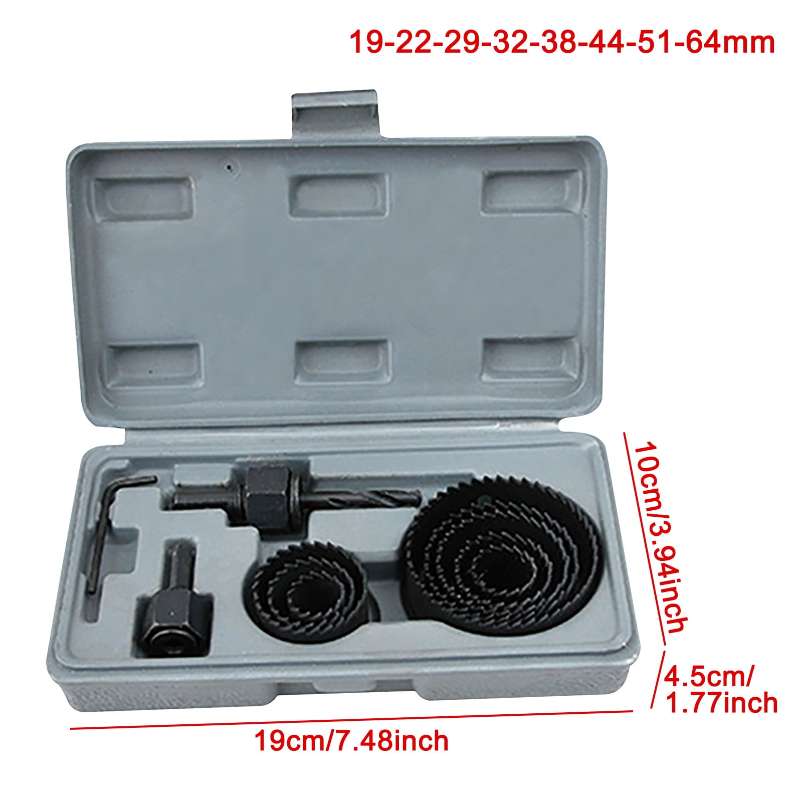 Usloyux Complete Woodworking Hole Cutter Set, Carbon Steel Drill Bit Saw Blades with Arbor Adapter, for Cutting Wood Plastic Drywall, DIY Home Improvement Tool Accessories, Durable and Precise