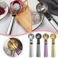 thumbnail image 4 of Stainless Steel Bowl Clearance! Fdelink 1 × Multi-Purpose Ice Cream Scoop, Household Ice Spoon Ice Spoon Fruit Spoon Multifunctional Ice Spoon, Multifunctional Ice Cream Scoop Colorful, 4 of 4