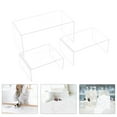 thumbnail image 4 of Weiweiguan 3Pcs Acrylic Cosmetics Display Stand Ladder Designed Storage Rack Jewelry Holder, 4 of 7