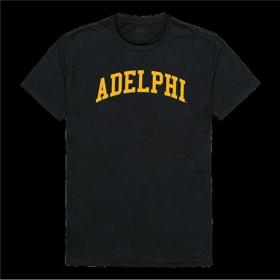 W Republic 537-733-BLK-03 Adelphi University Panthers College T-Shirt, Black - Large