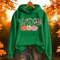 thumbnail image 2 of HCYSFG Women Halloween Hoodies Retro Graphic Oversized Long Sleeve Sweatshirt Casual Drawstring Winter Fall Pocket Pullover Top, 2 of 5