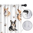 thumbnail image 4 of Blackout Kids Curtains,Cartoon Corgi Dog and Footprints Childrens Insulated Curtains Set Of 2,Bedroom Essentials,Toddler Room Decor 42"x54"(106x137cm), 4 of 4