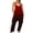Wine, variant on WREESH Womens Baggy Overalls Fashion Summer Casual Sleeveless Suspender Jumpsuit Brown