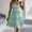 Green, variant on Sundress Solid Sleeveless Sling Backless Shirred Layered Ruched Summer Casual Outfit