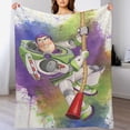 thumbnail image 1 of Manta de dibujos animados de Toy Story, súper suave, acogedora y cálida manta de felpa para niños y niñas, mantas de franela ligeras y difusas para sofá, cama, viajes, camping, regalos de 60 x 50, 1 of 8