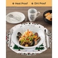 thumbnail image 3 of 13 Inch Round Placemats Set of 6, Christmas Snowman Non Slip Heat Insulation PP Table Mats, Xmas Tree Snowflake Burlap Winter Washable Place Mats for Kitchen Dining Party Table Decor, 3 of 7