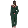 thumbnail image 4 of Biekopu Womens Solid Comfy Brushed Plush Thickening Zipper Sweatshirt Sporting One Piece Jumpsuit With Clown Hat Pajama Hoodie Warm Set, 4 of 5