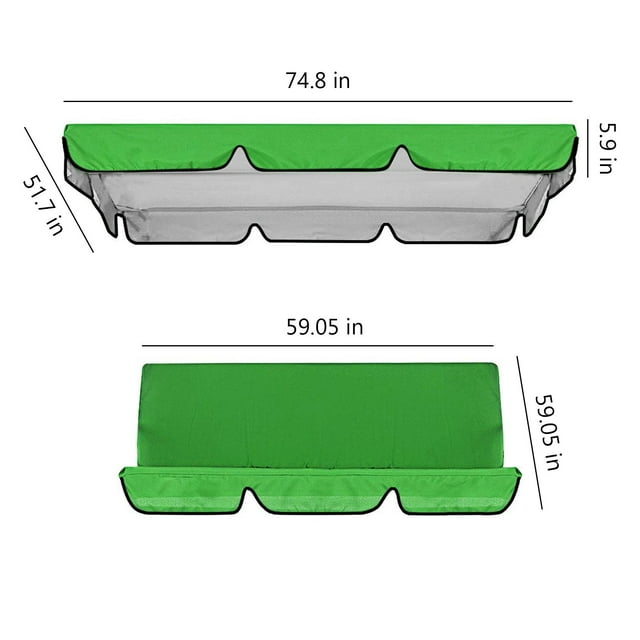 SDNall Outdoor Patio Cover, Replacement Seat Cover Set for Two-Seater Chairs, Fabric Protection From Sun and Rain, Easy To Install and Clean, in Multiple Colors