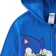 thumbnail image 4 of Sonic the Hedgehog Fleece Full Zip Up Hoodie with Ears (Boys), Sizes 3T-7, 4 of 5