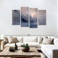 thumbnail image 3 of Elephant Stock Foggy Dew Wall Art - Horizontal Multi Panel Canvas - Living Room Wall Decor - Abstract Multi Panel - Gray And Beige Decor By Annette Schmucker - 75" x 48", 3 of 8