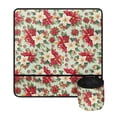 thumbnail image 2 of HELLHERO Protective Mat Sewing Machine Pad Removable Storage Bag Storage Household Accessories Sewing Machine Mats for Woman Gifts, Christmas Poinsettia, 2 of 5