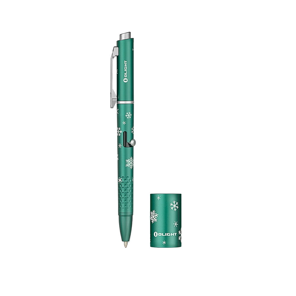OLIGHT O'Pen Glow EDC Pen Light, 120 Lumens with Green Beam, Rechargeable LED Flashlight for Outdoor Uses, Writing, Adventure, Professional Business Gift(Snowflake Green)
