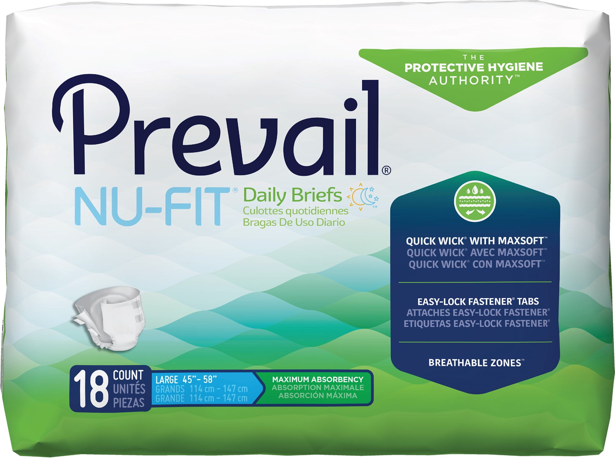 FitRight OptiFit Extra+ Adult Diapers with leak stop guards, Disposable  Incontinence Briefs with Tabs, Moderate Absorbency, X-Large, 57-66, 20  count