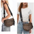 thumbnail image 2 of Bolso cruzado tipo riñonera de nylon a cuadros para mujer A02 Khaki, 2 of 6