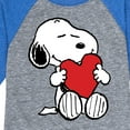 thumbnail image 3 of Peanuts -  Valentine's Hugging Heart  - Toddler And Youth Raglan Graphic T-Shirt, 3 of 5