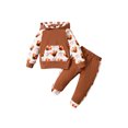 thumbnail image 4 of TheFound Thanksgiving Day Cartoon Print Hooded Sweatshirt with Pocket + Pants, 4 of 10