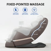 Real Relax Full Body Zero Gravity Shiatsu Recliner Electric Massage Chair, Brown