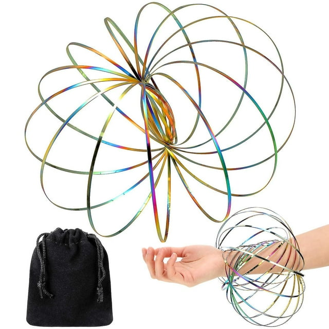 Anneaux de Flux Jouets Ressort de Bras 3d Anneau de Flux Magique Acier Inoxydable Multisensoriel Éducatif et Interactif Jouet de Ressort