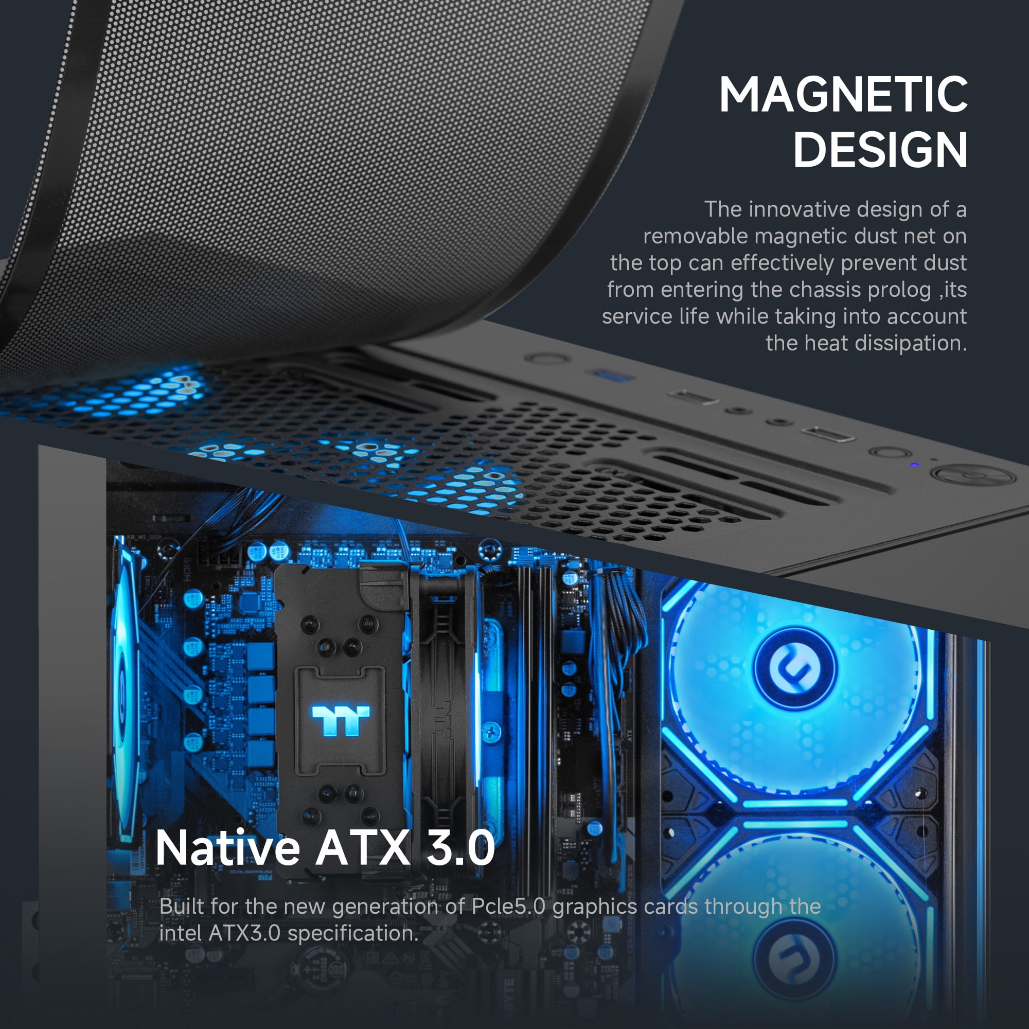 Ningmei Gaming PC AMD Ryzen 5 5600GT 16GB RAM 1TB SSD WiFi Windows 11 PC Gaming Black