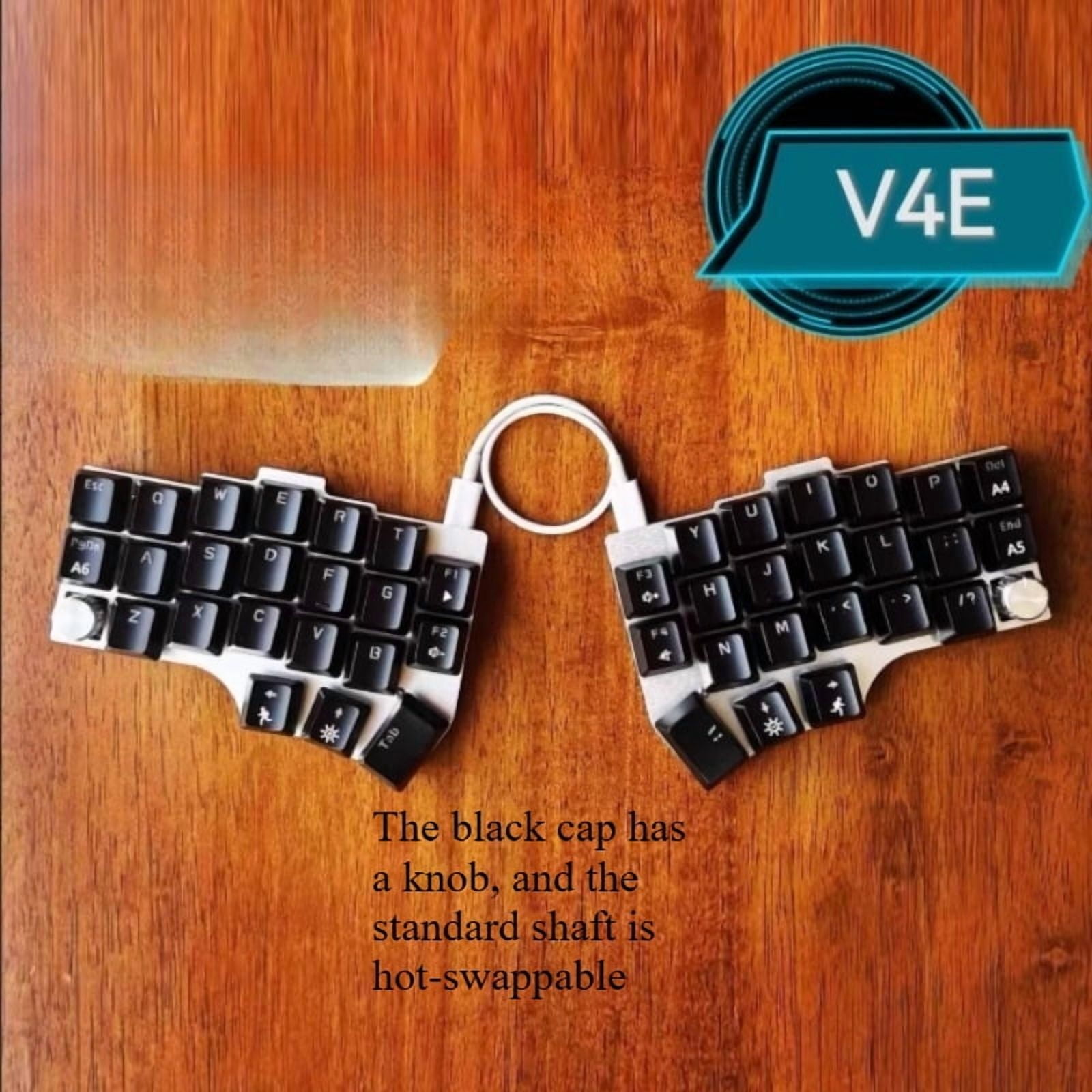 Corne V4 Low Profile Split Keyboard Customized RGB Single-mode Wired Split Mechanical Keyboard Ergonomics VIAL Keymap Red Switch