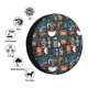 thumbnail image 4 of Fotbe Coffee Lover Print Funda de Llanta de Repuesto con Estampado, Engrosada, Ajuste Universal para Jeep, Remolque, RV, SUV, Camión-17 inch, 4 of 6