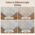 thumbnail image 7 of Design&I 5'x7' Washable Area Rug Sleek Flatweave Pet Friendly & Non-Slip Beige Grey Vintage Striped Alternating Bands Distressed Taupe for Small Living Room, Bedroom, 7 of 7