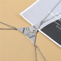 Good Friend Letter Three-person Stitching Necklace