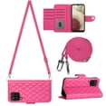 thumbnail image 2 of Elegant Case for Samsung A12 4G Wallet Case RFID Blocking Card Slots Holder with Shoulder&Crossbody Strap, Magnetic Folio Kickstand Handbag Flip Phone Cover for Samsung Galaxy A12 4G, Rose, 2 of 8