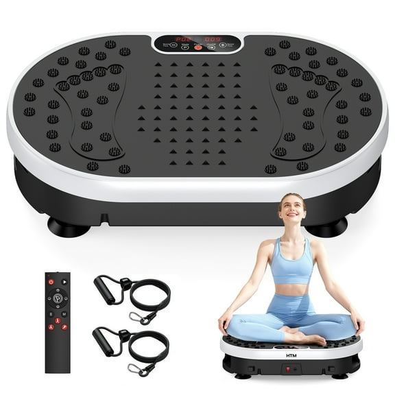 HTM Vibrating Plate Muscle Toner, Whole Body Exercise Machine &Remote Control