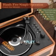 thumbnail image 3 of Caja de música RetroBeat Time Vintage CD y reproductor de discos Bluetooth, 3 of 7