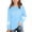 Light Blue, variant on ITSAME Girls Long Sleeve T-Shirts, Round Neck Fashion Print Loose Fit Kids Fashion Leisure Tees Green Size 11-12T