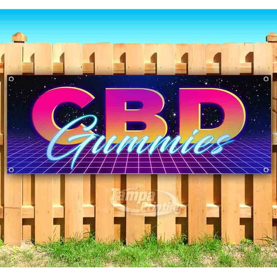 CBD Gummies 13 oz Vinyl Banner With Metal Grommets