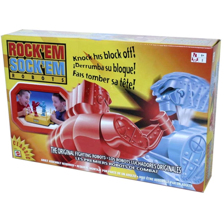 Mattel Rock 'Em Sock 'Em Robots Classic Boxing Match Skill Game For Kids & NEW 