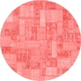 thumbnail image 1 of Ahgly Company Indoor Round Patchwork Red Transitional Area Rugs, 7' Round, 1 of 4