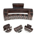 thumbnail image 2 of Unique Bargains 1 Pc Fashionable Rectangular Hair Clips for Home Dark Brown, 2 of 5