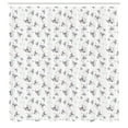 thumbnail image 3 of Ambesonne White Shower Curtain, Skull Patterns Grunge, 69"Wx84"L, White, 3 of 5
